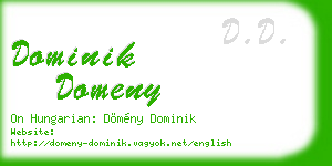 dominik domeny business card